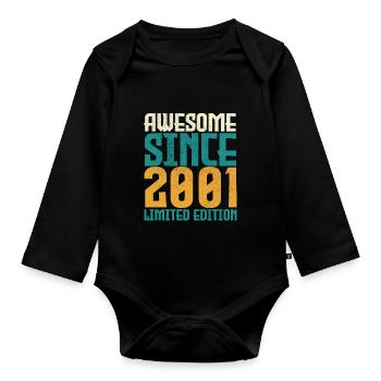 Awesome seit 2001 limitierte Auflage. - Baby Bio-Langarm-Body - Schwarz - Vorne