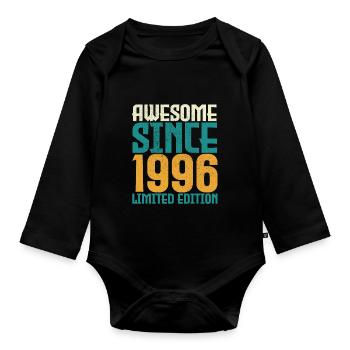 Awesome Since 1996 limited edition. - Organic Longsleeve Baby Bodysuit - black - Front