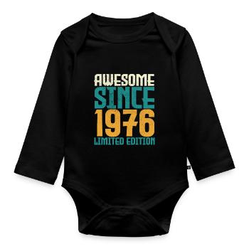Awesome seit 1976 limitierte Auflage. - Baby Bio-Langarm-Body - Schwarz - Vorne