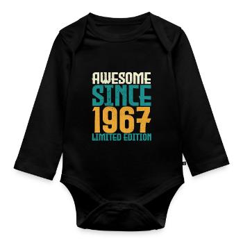 Awesome seit 1967 limitierte Auflage. - Baby Bio-Langarm-Body - Schwarz - Vorne