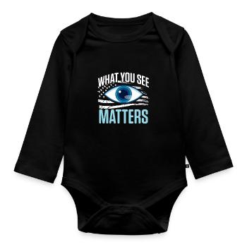 Ophtalmologiste Optométriste Ophtalmologiste - Body Bébé bio manches longues - noir - Devant