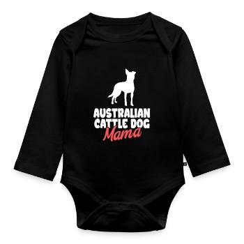 Chiens de bétail australiens Gift Dogs - Body Bébé bio manches longues - noir - Devant