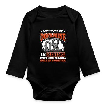 Park Reiten Achterbahn - Baby Bio-Langarm-Body - Schwarz - Vorne