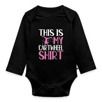 Das Ist Mein Radschlag Shirt - Baby Bio-Langarm-Body - Schwarz - Vorne