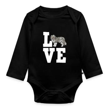 Bearded Collie Gift Chiens - Body Bébé bio manches longues - noir - Devant