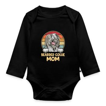 Bearded Collie Gift Chiens - Body Bébé bio manches longues - noir - Devant