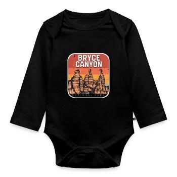 Bryce Canyon National Park Randonnée Nature Souvenir - Body Bébé bio manches longues - noir - Devant