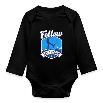 Ski de randonnée Ski Skieurs - Body Bébé bio manches longues - noir - Devant