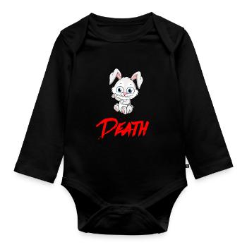 DEATH HASE Halloween Apokalypse Horror Monster - Baby Bio-Langarm-Body - Schwarz - Vorne