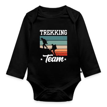 Trekking Team Wanderer Hike Randonnée - Body Bébé bio manches longues - noir - Devant