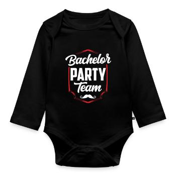 Bachelor Party Team Bride Bachelor - Organic Longsleeve Baby Bodysuit - black - Front