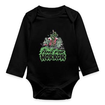 Horror Undead Halloween Party Zombie Halloween Al - Organic Longsleeve Baby Bodysuit - black - Front