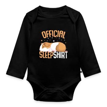 Chemise de couchage Hamster - Body Bébé bio manches longues - noir - Devant