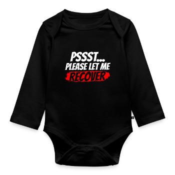 Psst s’il vous plaît laissez-moi me rétablir à nouveau - Body Bébé bio manches longues - noir - Devant