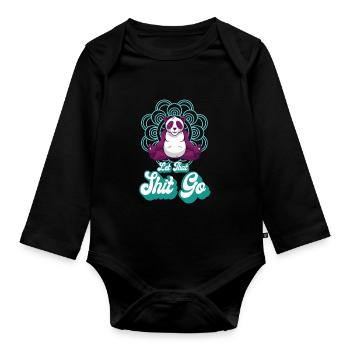 Panda Gaming Retro Mignon Pandas Animal Lovers - Body Bébé bio manches longues - noir - Devant