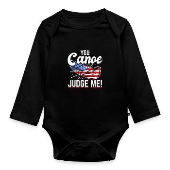 Flag Canoeing Outdoor Canoeing Kayaking - Organic Longsleeve Baby Bodysuit - black - Front
