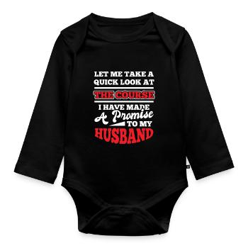 Running Ultramarathon - Organic Longsleeve Baby Bodysuit - black - Front