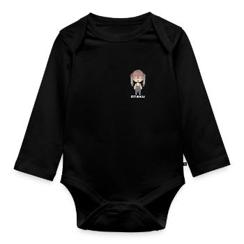 Otaku Anime Fille - Body Bébé bio manches longues - noir - Devant