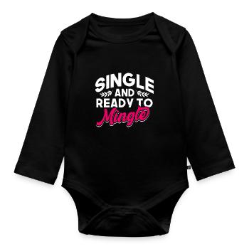 Coeur Anti Saint-Valentin Hater - Body Bébé bio manches longues - noir - Devant
