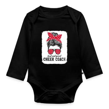 Witziger Cheer Coach Lifestyle Ironisch Sarkastisc - Baby Bio-Langarm-Body - Schwarz - Vorne