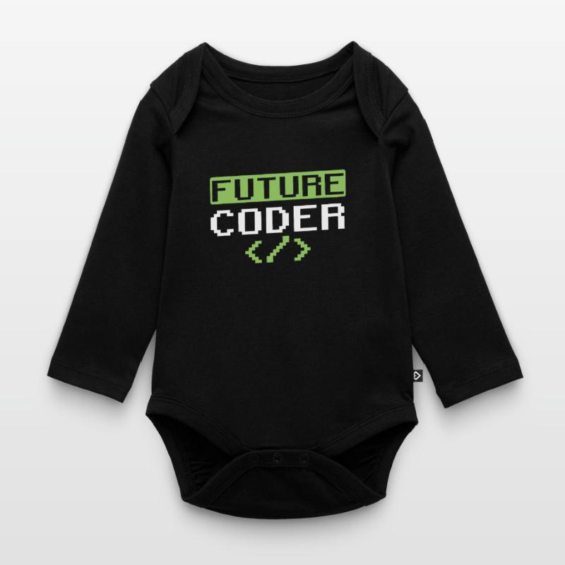 Zukünftiger Coder Coding Programmierer Code Baby Bio-Langarm-Body
