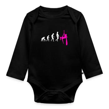 Aerial Silk Evolution - Aerial Circus - Organic Longsleeve Baby Bodysuit - black - Front