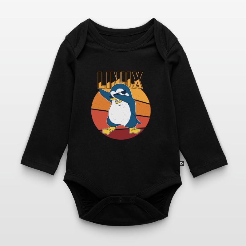 Linux Root Admin Cool Penguin Informatics Nerd Baby Bio-Langarm-Body