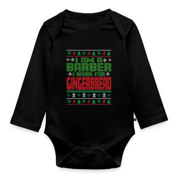 Coiffeur Noël Dicton - Body Bébé bio manches longues - noir - Devant