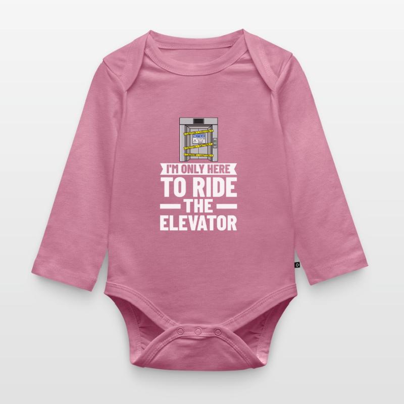 Elevator Elevator Technician Elevator Elevator Organic Longsleeve Baby Bodysuit