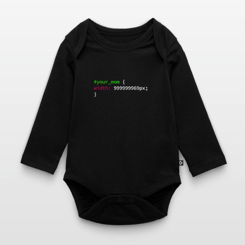 Code de codage des développeurs de programmeurs Web et CSS Body Bébé bio manches longues