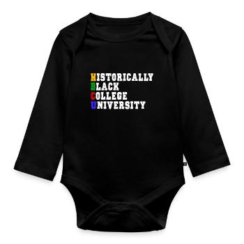 Hbcu Clothing Historic Black College - Organic Longsleeve Baby Bodysuit - black - Front