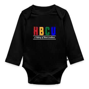 Hbcu Clothing Historic Black College - Organic Longsleeve Baby Bodysuit - black - Front