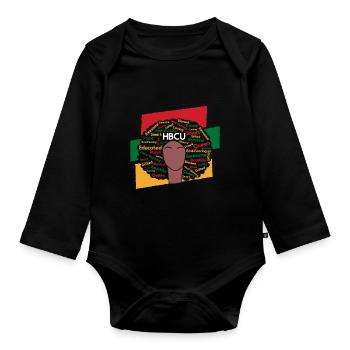 Hbcu Clothing Historic Black College - Organic Longsleeve Baby Bodysuit - black - Front