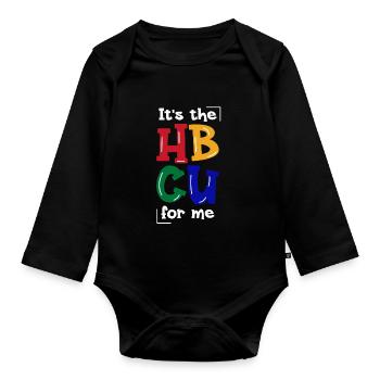 Hbcu Clothing Historic Black College - Body Bébé bio manches longues - noir - Devant