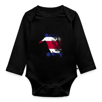 National team Costa Rica Football World Cup - Organic Longsleeve Baby Bodysuit - black - Front