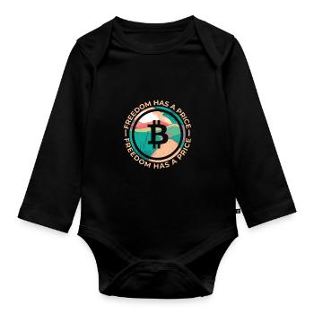 Hodler Bitcoin BTC Crypto Miner - Body Bébé bio manches longues - noir - Devant