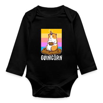 Guinicorn - Baby Bio-Langarm-Body - Schwarz - Vorne