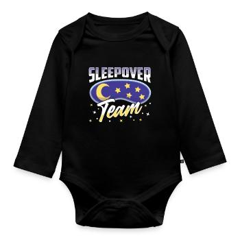 Nuit d’équipe douce - Body Bébé bio manches longues - noir - Devant