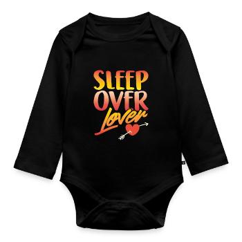 Nuitée des amoureux Nuitée - Body Bébé bio manches longues - noir - Devant