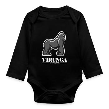 Gorilla Virunga National Park Africa Congo Safari S - Organic Longsleeve Baby Bodysuit - black - Front