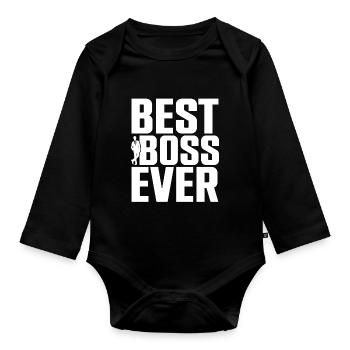 Best Boss Ever Work Business Work Colleagues - Organic Longsleeve Baby Bodysuit - black - Front