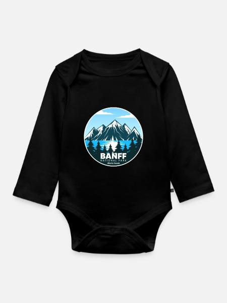 Banff National Park Alberta See Kanada Souvenir - Baby Bio-Langarm-Body - Schwarz