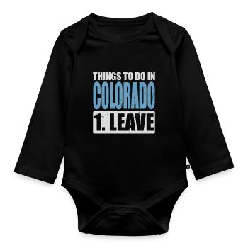 Mèmes du Colorado - Body Bébé bio manches longues - noir - Devant