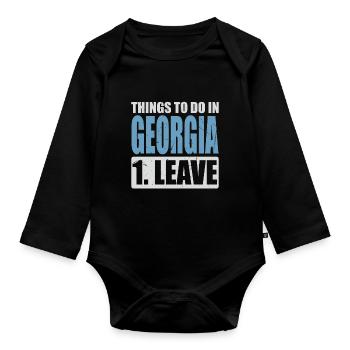 Georgia Meme - Baby Bio-Langarm-Body - Schwarz - Vorne