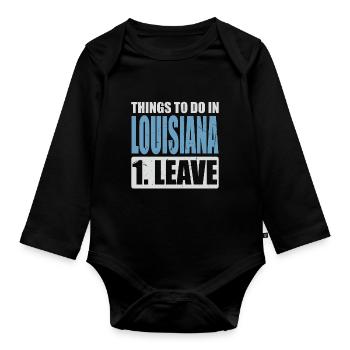 Mème de Louisiane - Body Bébé bio manches longues - noir - Devant