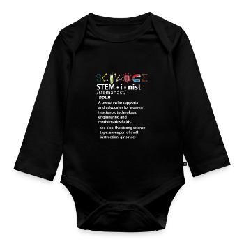 Definition Steminist - Baby Bio-Langarm-Body - Schwarz - Vorne