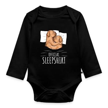 Dogue de Bordeaux Chemise de nuit Dogue - Body Bébé bio manches longues - noir - Devant