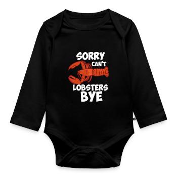 Désolé ne peut pas langoustes bye - Body Bébé bio manches longues - noir - Devant