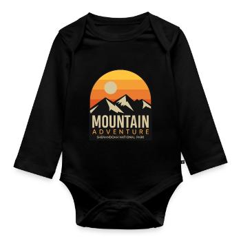 Nature Walk Shenandoah National Park Souvenir Vi - Organic Longsleeve Baby Bodysuit - black - Front