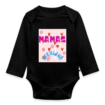 Mamas Liebling - Baby Bio-Langarm-Body - Schwarz - Vorne